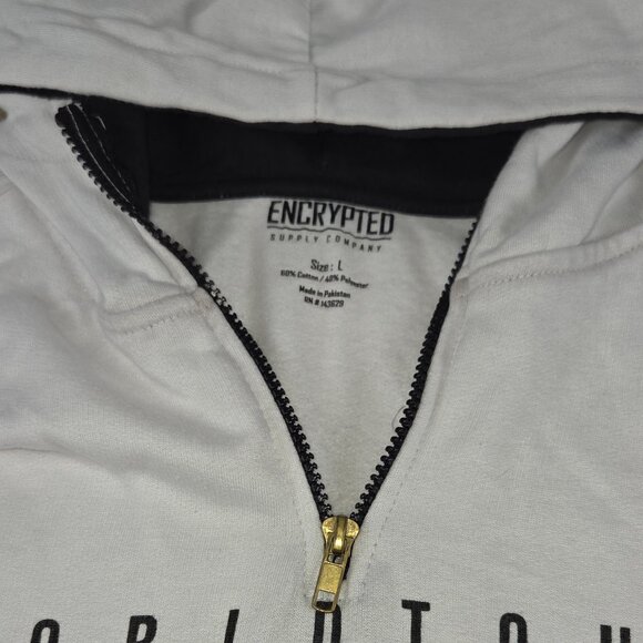 World Tour Champions Hoodie by Encrypted Supply Co White/Black/Gold - Size L - Picture 7 of 8